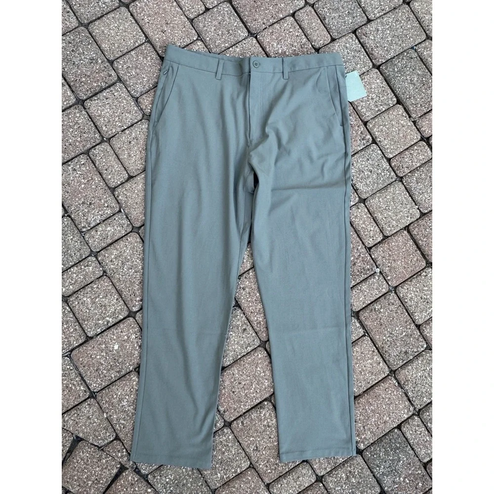 Skyr Men's Slim Fit Tricot Dynasty‎ Pants 36x30 Green Stretch Tech Trousers NWT